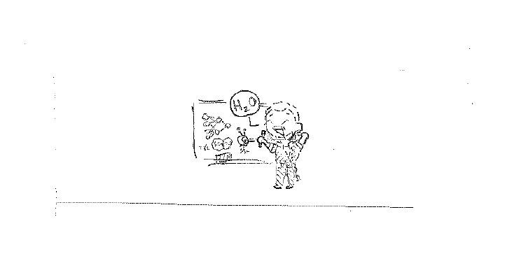 Doodle of Carl Christian Abrahamsen teaching